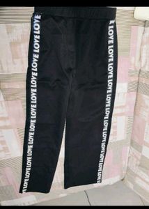 Love Side Stripe Black Pants