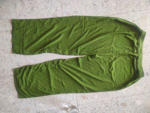 Green Palazzos Super Soft Material Ans Size 36
