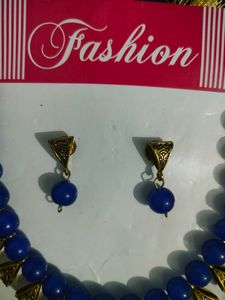 Blue Beads Necklace Set