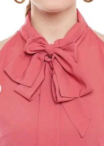Chic Halter Neck Bow Top
