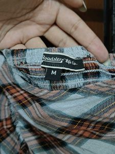 Plaid Ruched Top