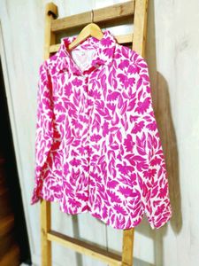 Floral Print Button-Down Shirt Size-42