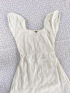 White Crinkled Dress