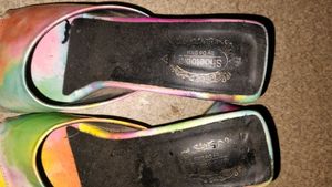 Tie-Dye Block Heel Mules