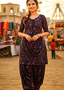 (Free Delivery) Patiala Pant And Kurti Punjabi Set