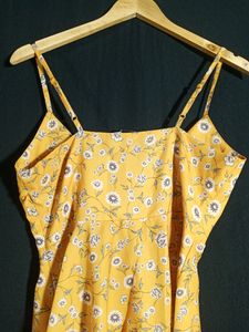 Faballey Yellow Floral Printed Western Top(women&#39;s)