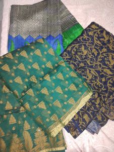 3 Cotton Blend Saree