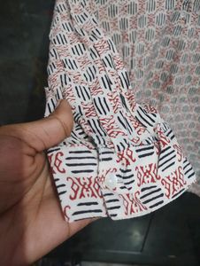Fabindia Offwhite Top With Front Open Bottons