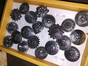 Silver Oxidised Ring Set Of 2
