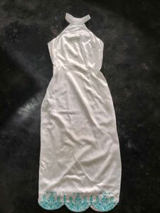 Elegant White Halter Dress