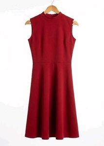Chic bold Red Sleeveless Dress