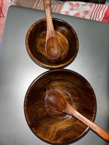 Wooden Bowl With Spoon