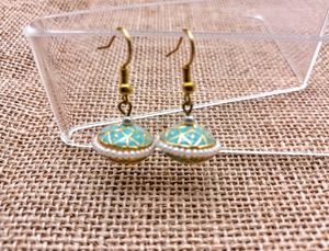Turquoise Beaded Drop Earrings