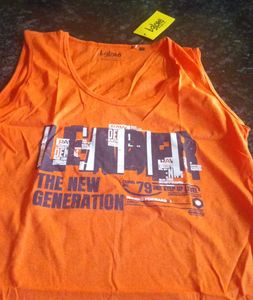 Orange Graphic T-Shirt (Sleeveless)