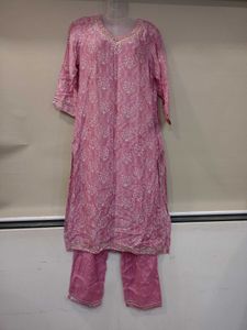 Elegant Pink Printed Kurti Set🌷
