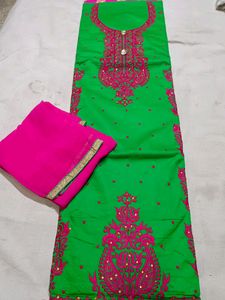 Fancy Contrast Suit With Duptta
