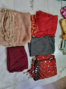 Assorted Multicolour Dupatta Collection Women Girl