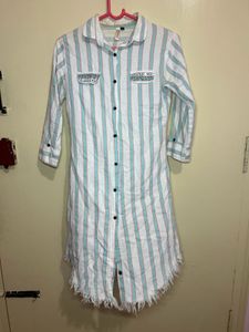 Striped Shirt Dress