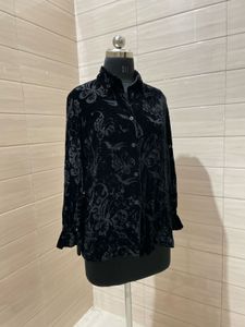 Imported Black Velvet Top