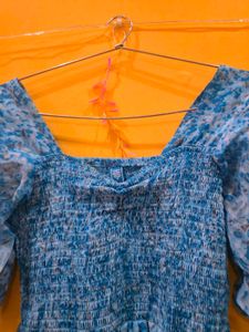 Blue Floral Maxi Dress