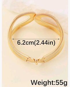 Gold Statement Bangle Bracelet