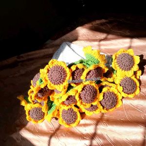 Sunflower Crochet Blanket Bouquet 🌻🍀