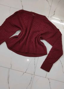 Cable Knit Cropped Sweater