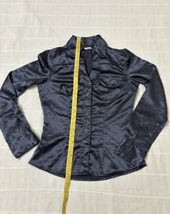 Xanaka Satin Shirt (Charcoal)