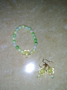 Star Charm Bracelet & Earrings Set