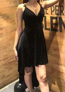 Velvet Hi-Lo Mini Dress