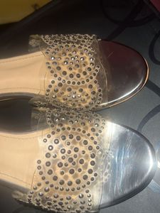 Rocia Rhinestone Clear Strap Sandals