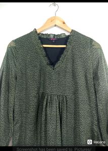 Olive Green Ginger Dot Dress