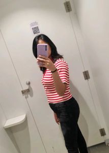 Red Striped Zudio T Shirt