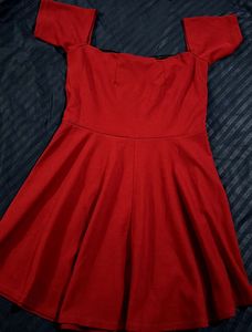 Red Fit and Flare Dress