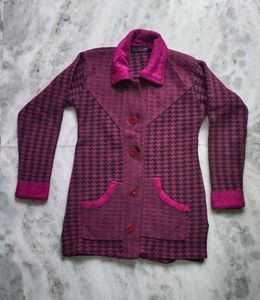 Burgundy  Cardigan+ Gift 🎁