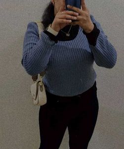 SALE 🛍️ Blue Crop Sweater