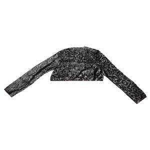 Vintage Black Velvet Cropped Bolero Jacket