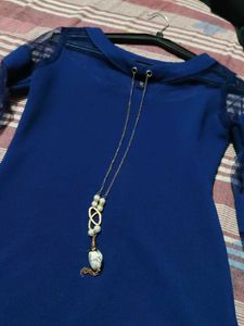 Net Navy Blue Top