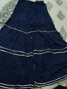 Navy Blue Sharara Pants
