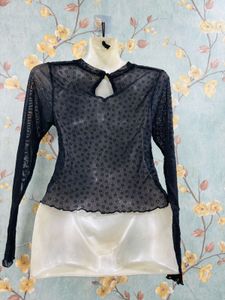 Black Mesh Top