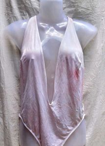 N. Pink Halter Bodysuit
