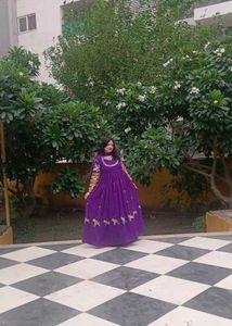 Elegant Purple Ethnic Gown