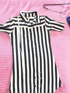 Black And Wite Stripe Dress