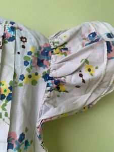 Floral Ruffle Sleeve Top