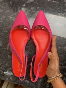 Pink Slingback Flats