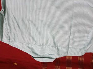 LessUsed LightOliveGreen WithWhiteSripes Shirt