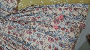 Cotton Floral Printed Angrakha Kurta