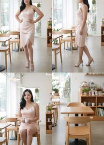 Elegant Pink Slip Dress