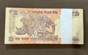 ₹10 Indian Rupee Bundle Signed By Raghuram Rajan