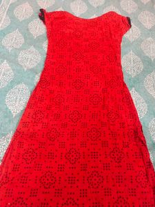 Red Black Kurti Legi